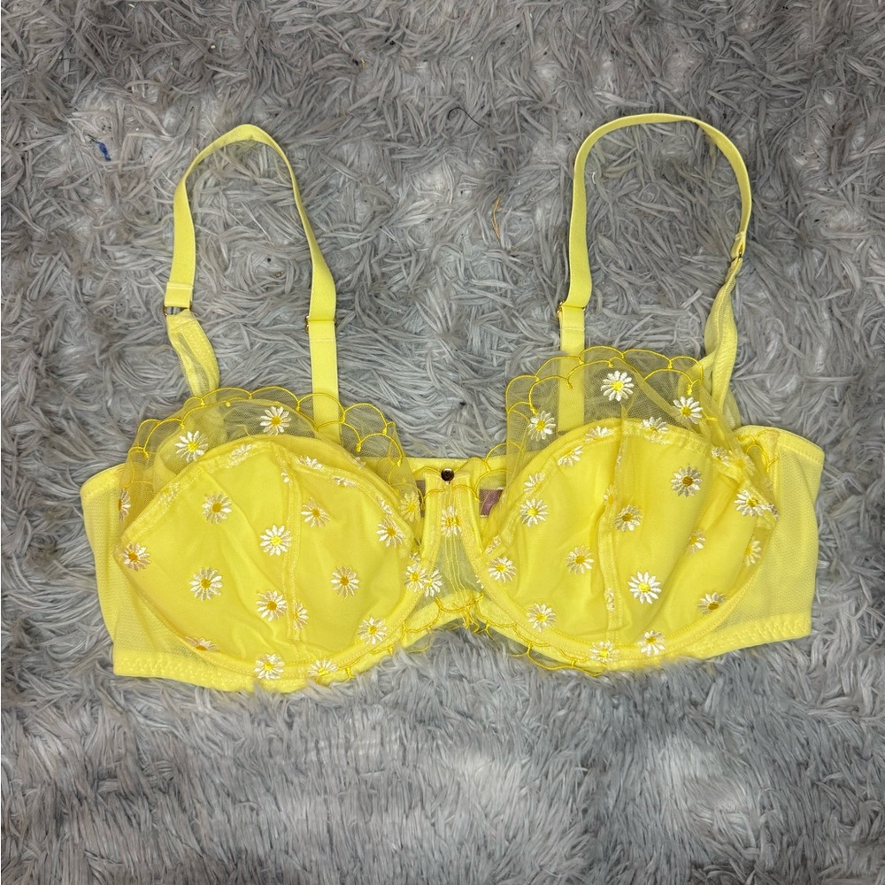 Adore Me Women’s Bettie Balconette Bra - Yellow Size 42D NWT - Picture 5 of 7